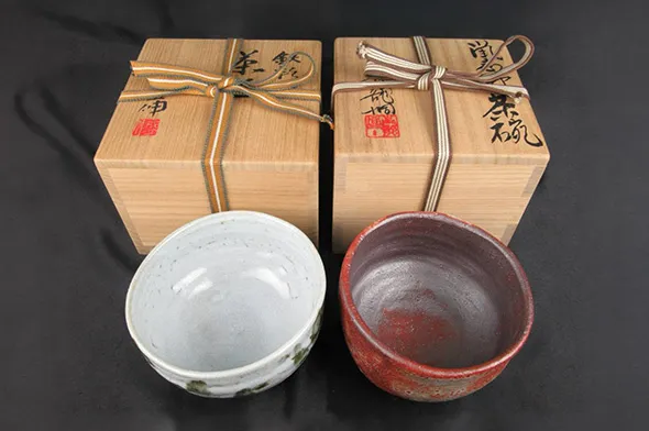 青龍堂 鼡志野茶碗 他 2点セット