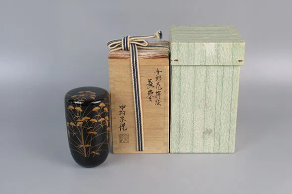 中村宗悦 女郎花蒔絵 長棗