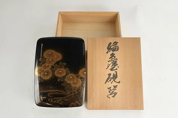 五島屋謹製 輪島塗 色塗硯箱