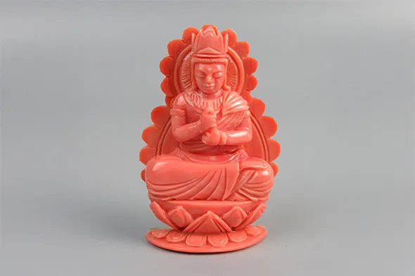 珊瑚 大日如来 ネックレストップ