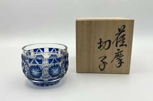 辻俊幸作 被せガラス 猪口