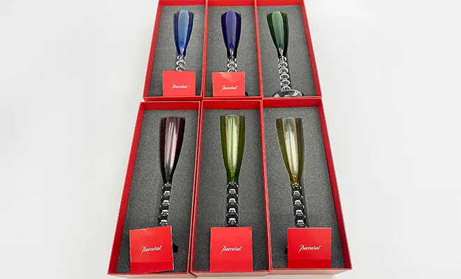 バカラ ベガ フルーティッシモ シャンパンフルート レッド/グリーン/ブルー/イエロー 全6色