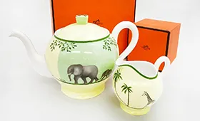 エルメス アフリカ ティーポット/クリーマー 計2点