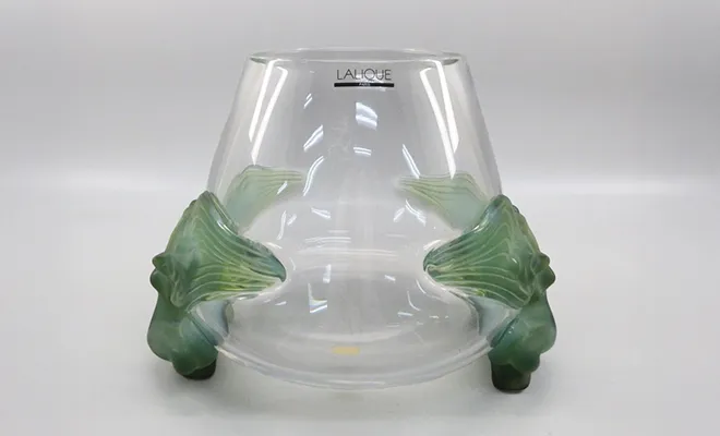 ラリック アンティネア グリーン フラワーベース