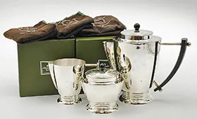 クリストフル Charleston ポット＆シュガー＆クリーマー 計3点