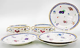 リチャードジノリ イタリアンフルーツ スープカップ＆ソーサー 計8点