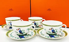 エルメス トゥカン Toucans カップ&ソーサー 4客