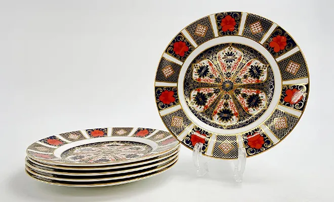 ロイヤルクラウンダービー オールドイマリ (1128) 21.5cmプレート 計6点