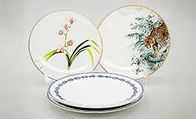 エルメス 赤道直下のスケッチ/シェーヌダンクル/オルキデ 約27cm ディナープレート 計4点