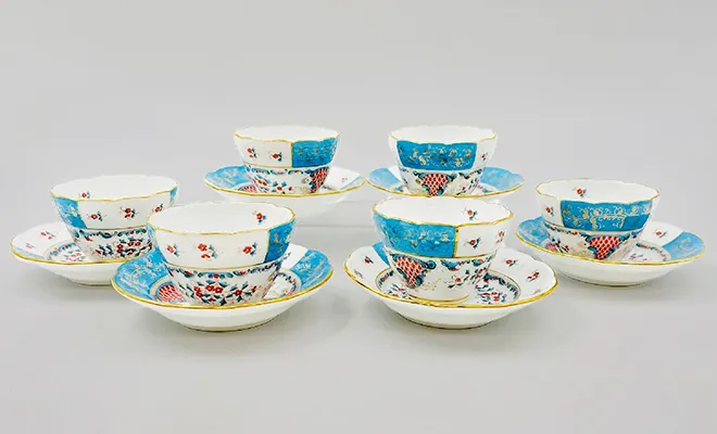 ヘレンド トゥッピーニの角笛（TCA）オリエンタルカップ&ソーサー 6客