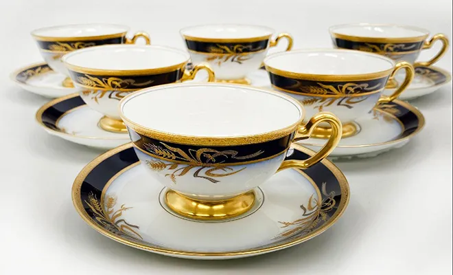 大倉陶園 Limited Edition 金蝕瑠璃稲穂 華麗なる一族 カップ&ソーサー 6客