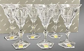 モーゼル Moser ディプロマット クリスタル ワイングラス 計6客