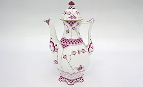 ロイヤルコペンハーゲン バーガンディフルーテッド コーヒーポット