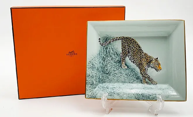 HERMES エルメス ヴィドポッシュトレー 赤道直下のスケッチ パンサー