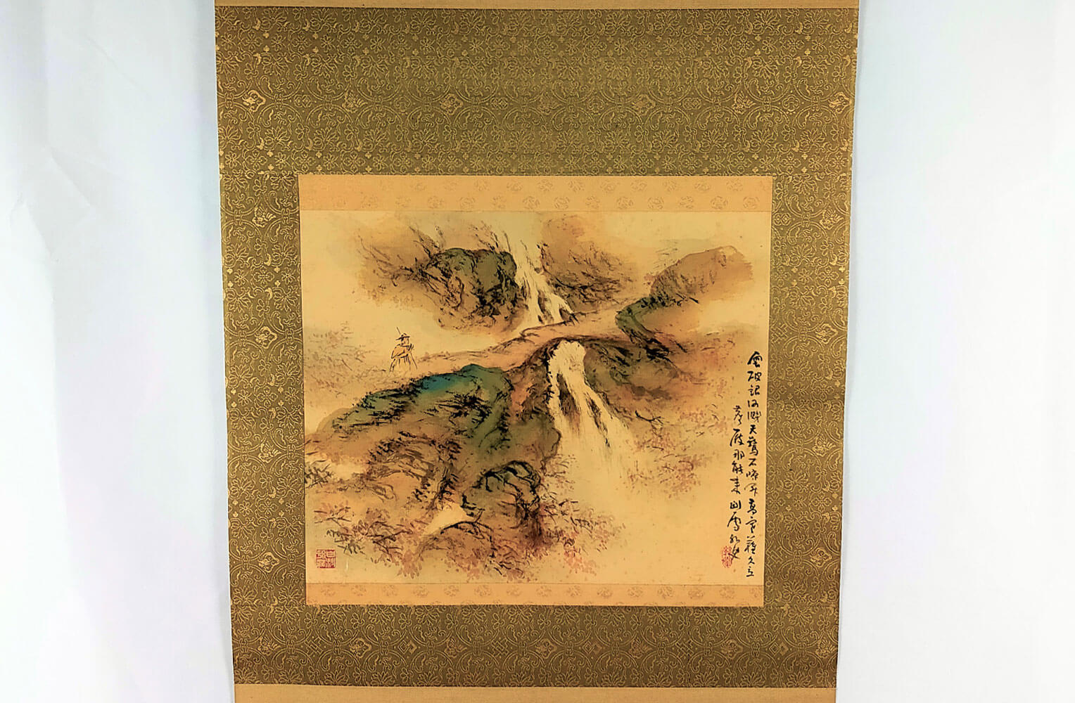 橋本関雪 山人観泉図 掛軸