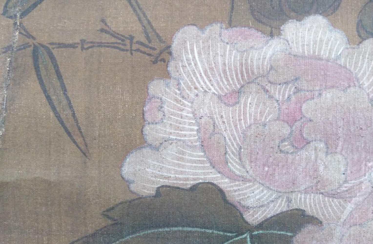 【中国掛軸】時代物 牡丹図 商品画像