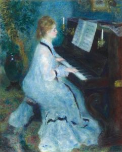 ピエール＝オーギュスト・ルノワール「ピアノを弾く女性」