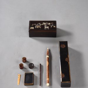 彫刻六角竹筆筒 文房四宝 古文房具 書道具 文房具 現代工芸品