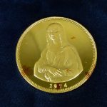1974年に発行された純金製のモナリザ来日記念メダル