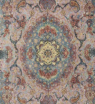 クム産ペルシャ絨毯