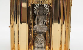 銀製 文殊菩薩像