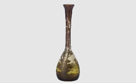 エミール・ガレ 湖水風景文花瓶