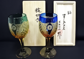 黒木国昭 綾切子ワイングラス