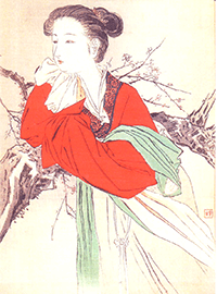 梶田半古絵画