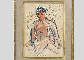 長谷川利行「裸婦」