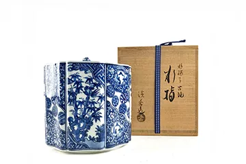 五山窯 林淡幽 祥瑞写古鏡