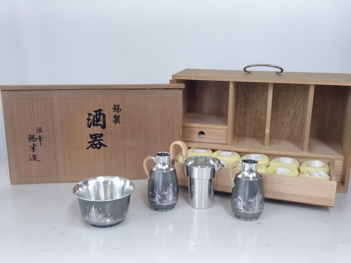 本錫 錫半 錫製 酒器 8セット - 工芸品