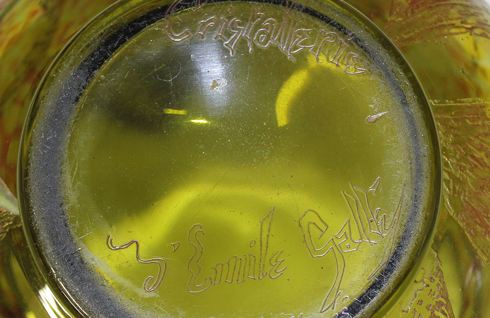 ガレ 蘭レセダ花瓶 (3)
