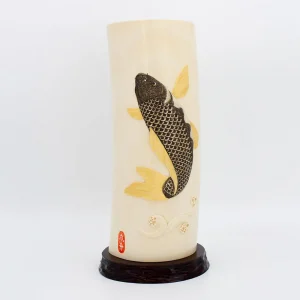 象牙鯉紋花入