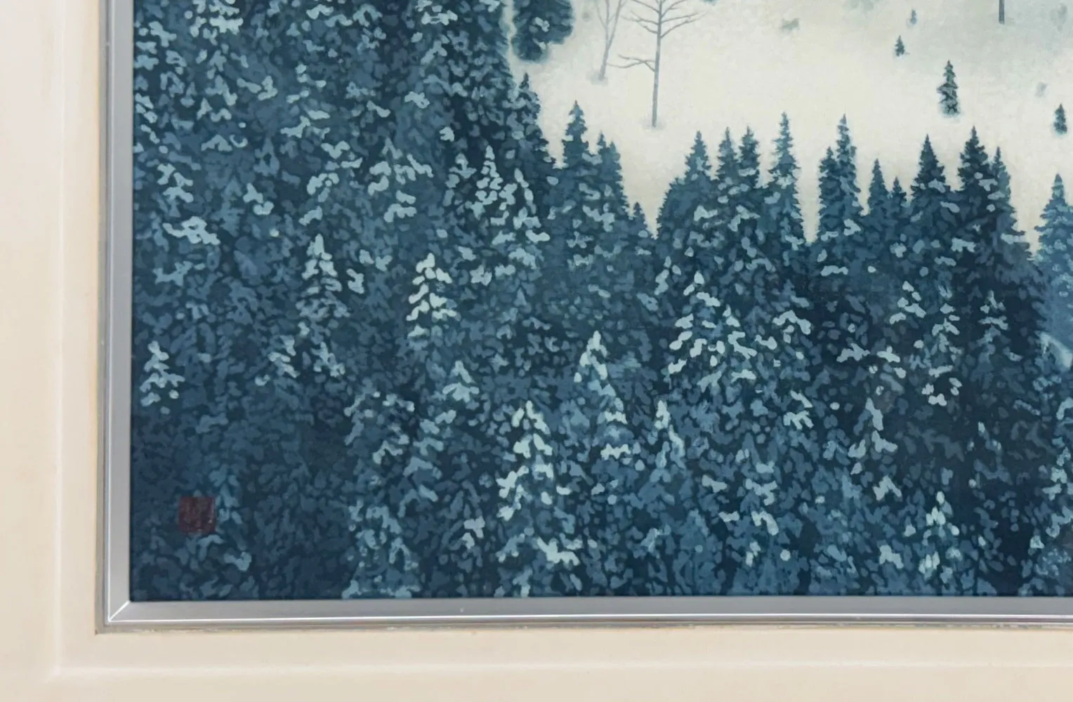 東山魁夷　春雪（木版画）