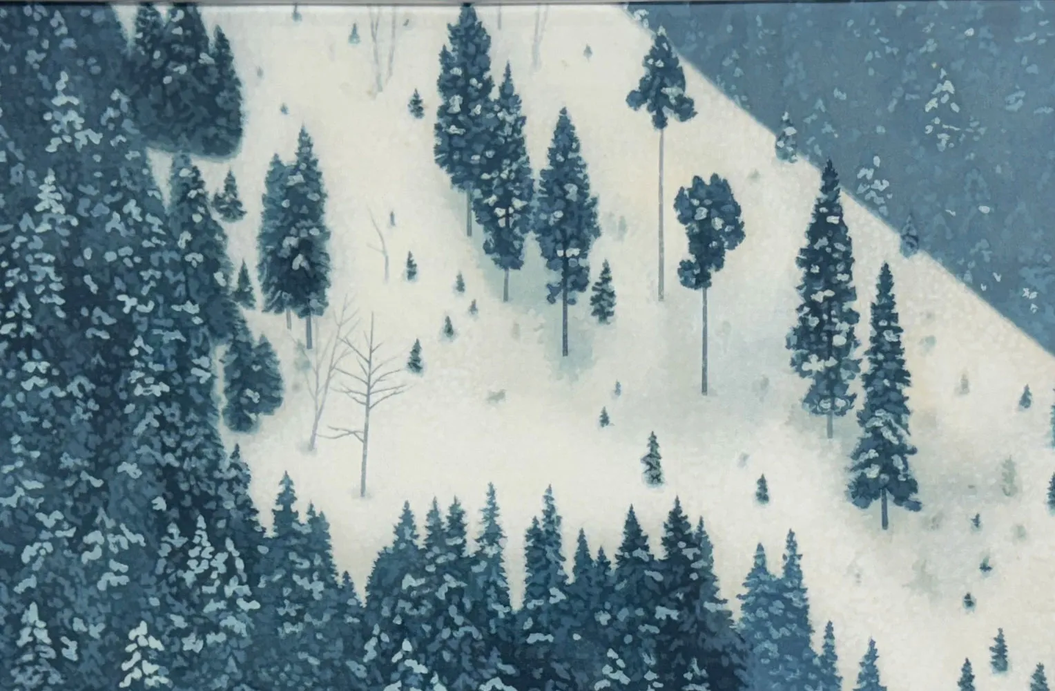 東山魁夷　春雪（木版画）