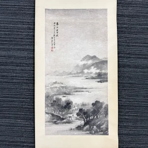呉石僊 春江煙雨図