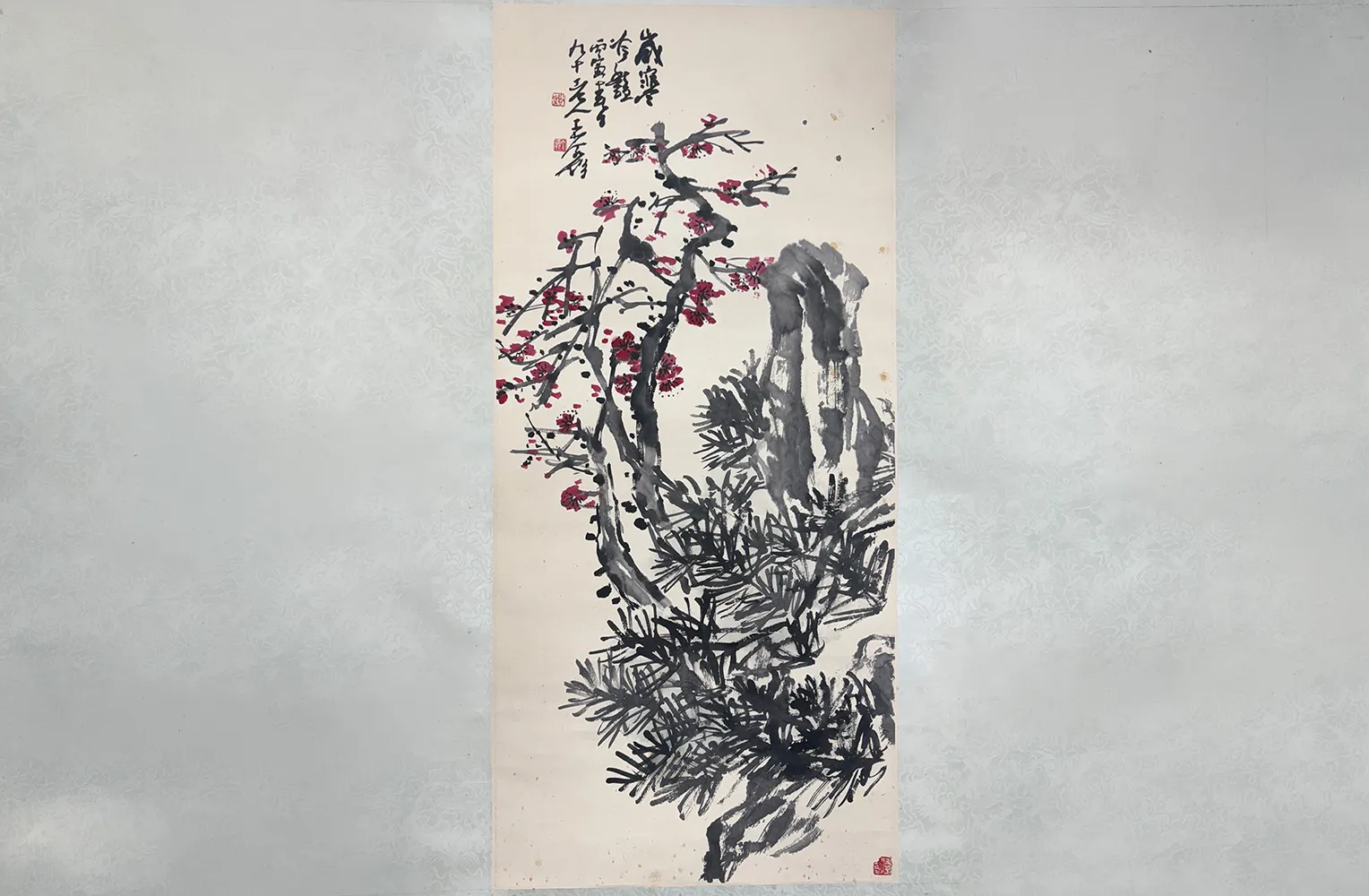 王个簃 梅花図